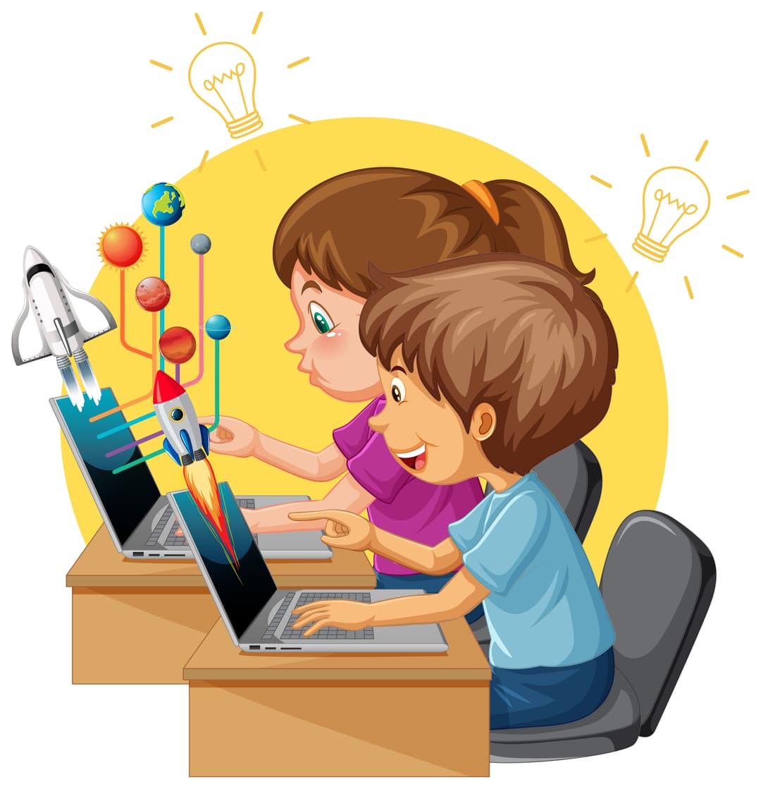 Kids excited about programming